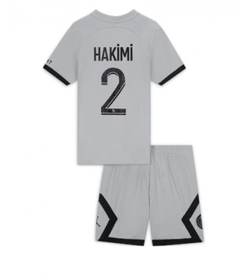Paris Saint-Germain Achraf Hakimi #2 babykläder Bortatröja barn 2022-23 Korta ärmar (+ Korta byxor)